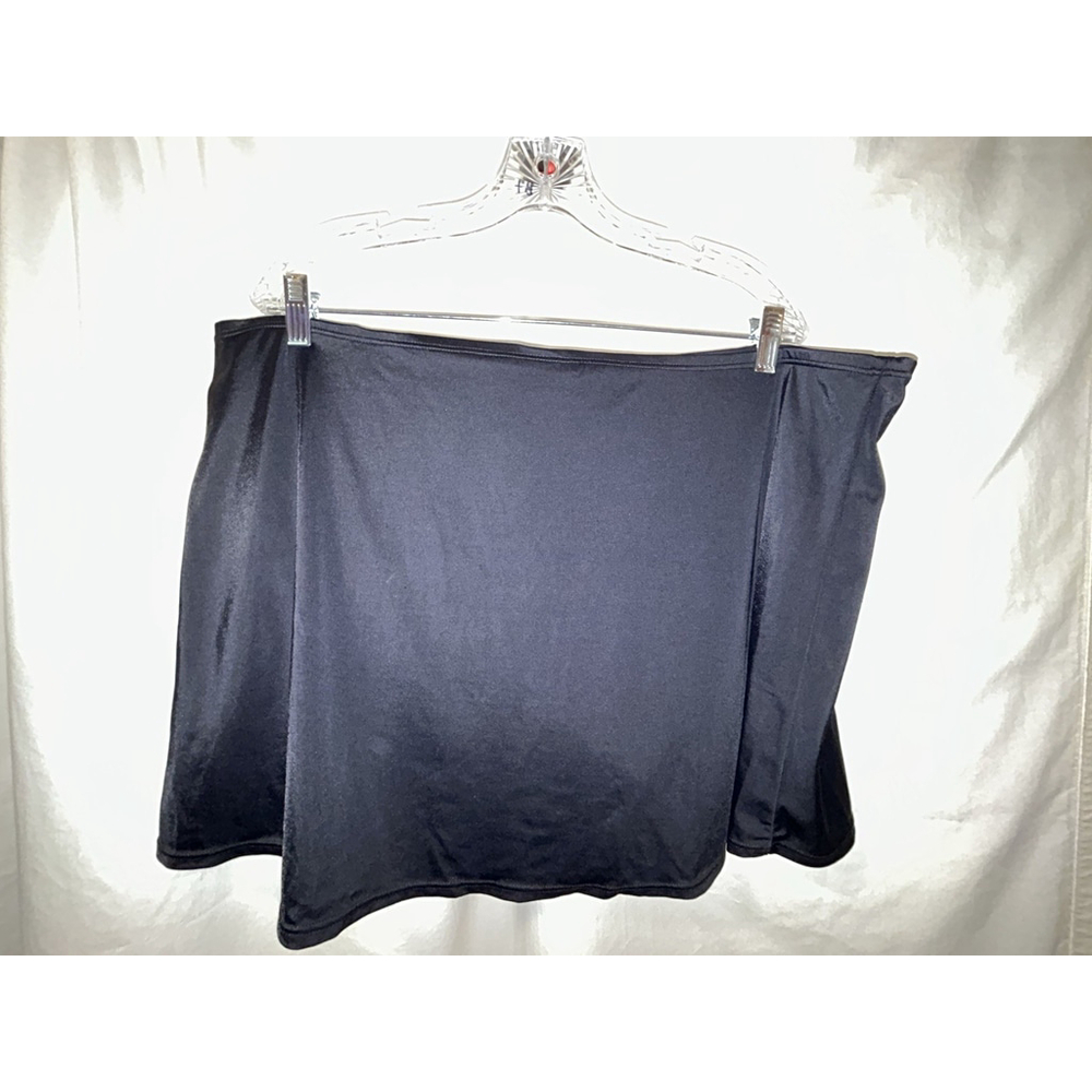 Tropical Escape Black Swim Swimsuit Skirt Skirted Skort Bottom 22W Plus EUC
